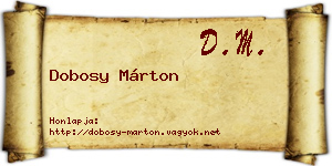Dobosy Márton névjegykártya